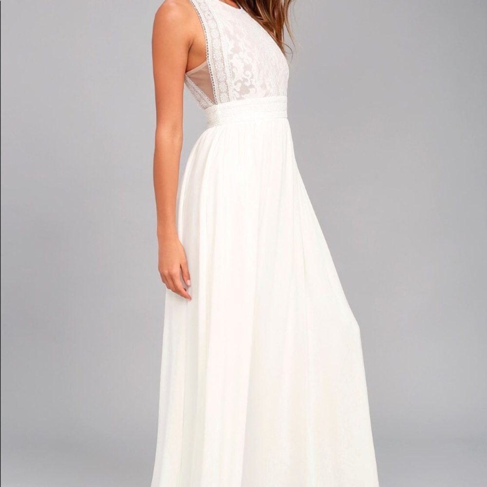 White formal gown